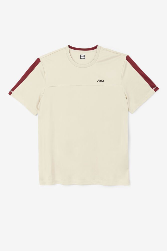 Fila Delfino Crew Beige T-Shirt Mens - NZ 15809-OBHX